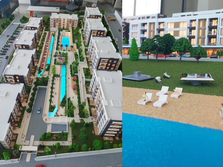 RoseMarine Garden mimari maket projesi